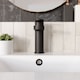 image 2 of Current Round Mono Basin Mixer Tap with Push Button Waste - Matt Black | Black | Matt Black | 1