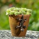 image 4 of Antique Bronze Coloured Gecko Pot Buddy Plant Pot Hanger