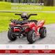 image 3 of HOMCOM 6V Kids Electric Ride on Car Toddlers Quad Bike All Terrain Vehicle Toy With Music for 18-36 months Red