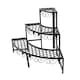 image 3 of Oypla 3 Tier Corner Metal Garden Flower Staging Plant Stand Display Shelf Black