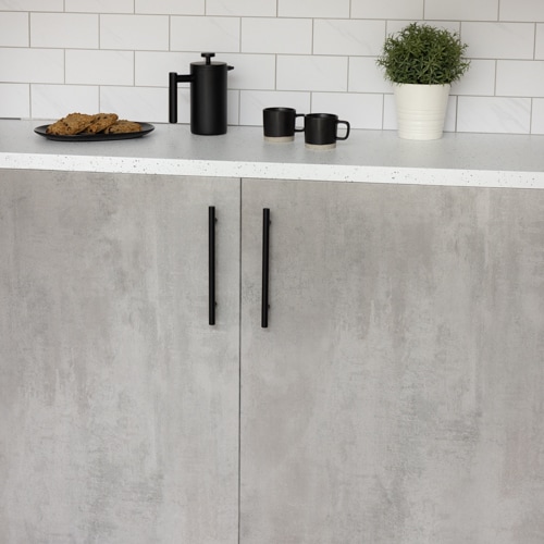 Sticky Back Plastic Concrete Grey Stone Effect Kitchen Self-adhesive Vinyl Wrap for Cupboards, Doors and Worktops 67.5cm x 1m - d-c-fix