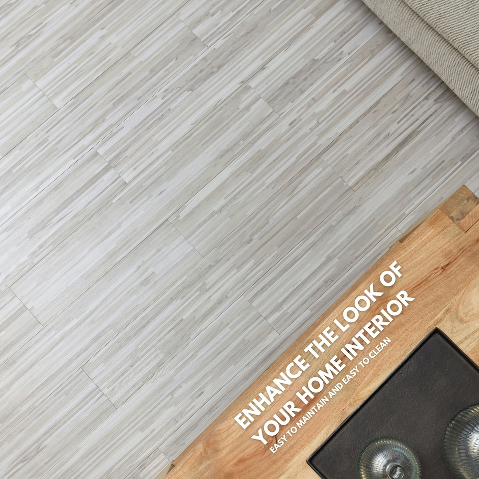 image 1 of Self Adhesive Floor Planks | 36x5.98in (91.4x15.2cm) Each | Peel & Stick Vinyl Flooring | Slatewood Flow Effect | Waterproof Tiles for Home DIY Floors Brown | 1.39 sqm