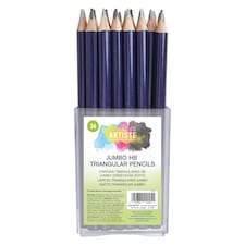 Artiste Triangular HB Pencils, Grey, Tub of 36, Jumbo