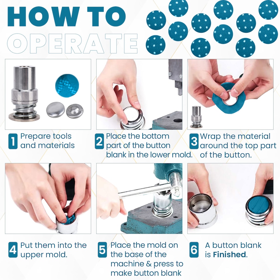 Trimming Shop 18mm Button Die Mould for Hand Press Punch Machine ...
