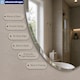 image 2 of Showerdrape Fitzrovia Round Wall Mounted Frameless Bevelled Edge Bathroom Mirror 60 x 60cm | Chrome | Mirror | 1