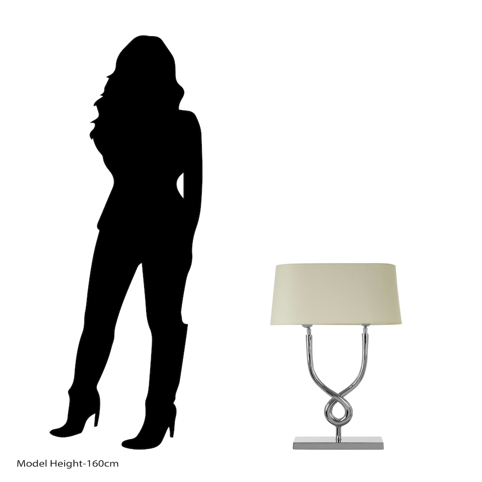 image 1 of Interiors by Premier Table Lamp with Cross Base Silver