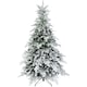image 1 of HOMCOM 6 Ft Artificial Christmas Tree with Realistic Snow Branches, LED Lights