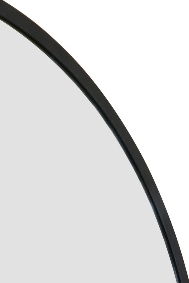 image 1 of The Fenestra - Black Edged Circular Modern Wall Mirror 43" (110CM) Diameter | Black
