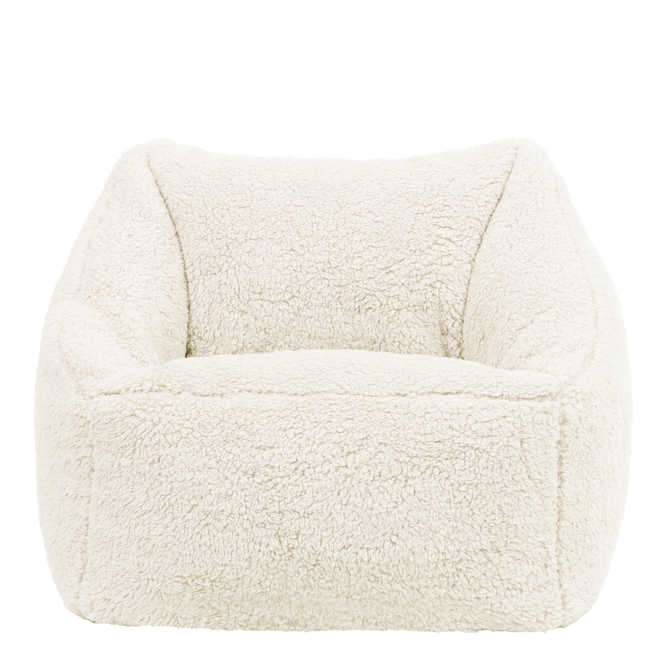 image 1 of Kids Teddy Bear Armchair Bean Bag Natural Childrens Bean Bags | Cream | Natural | M | 1