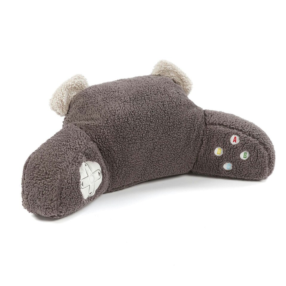 OHS Kids Gaming Teddy Fleece Back Arms Lumbar Support Bed Reading