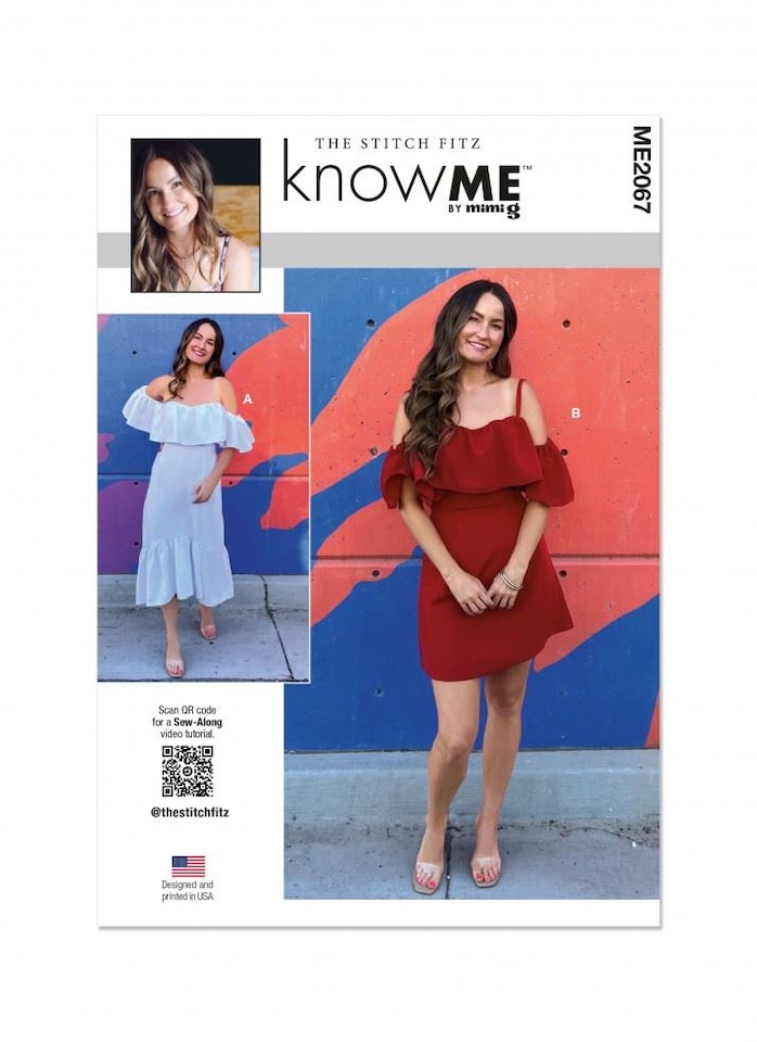 image 1 of Know Me 2067 Paper Sewing Pattern – Women’s Dress, Size U5 (16–18–20–22–24), Intermediate
