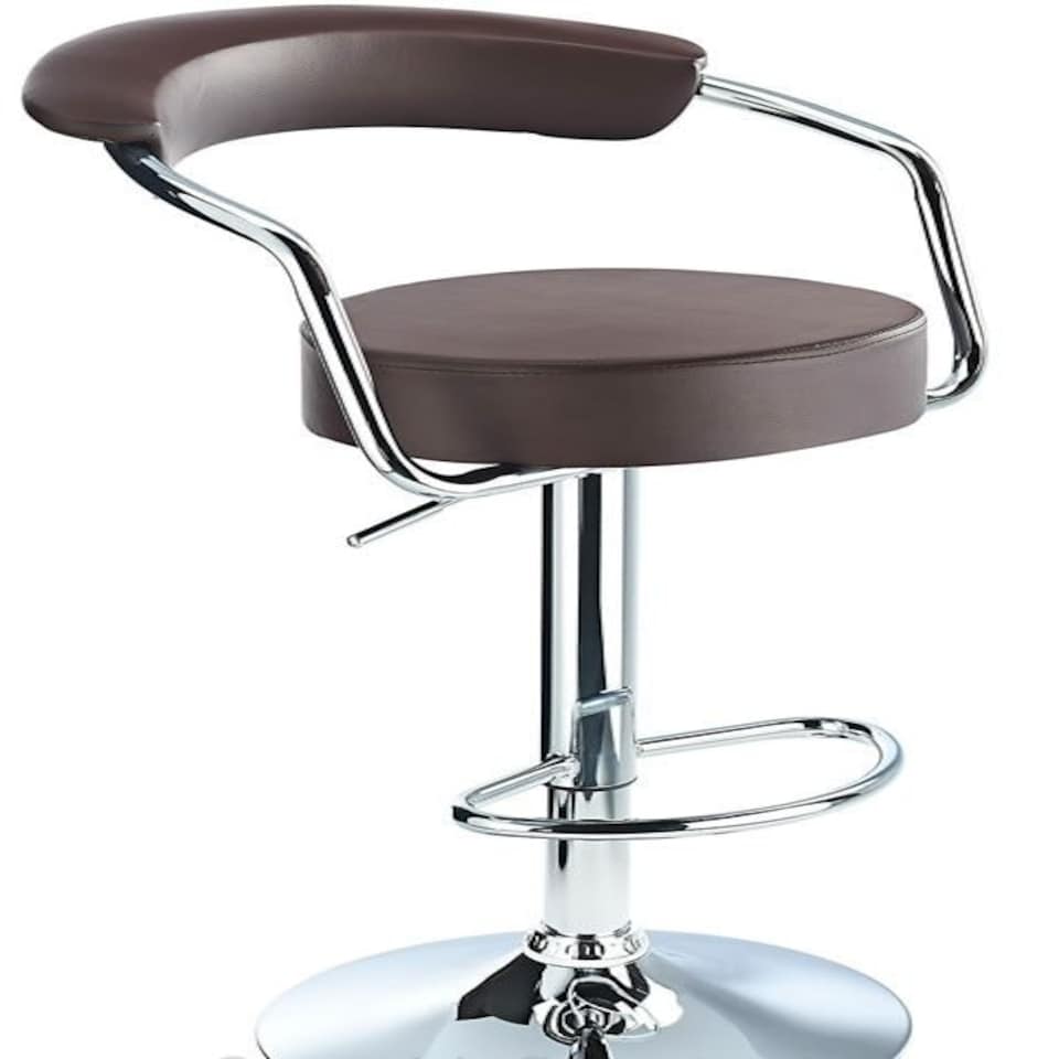 Lazio Adjustable Bar Stool Brown Brown