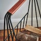 image 5 of Contempory Leather Handle Log Trolley N/A