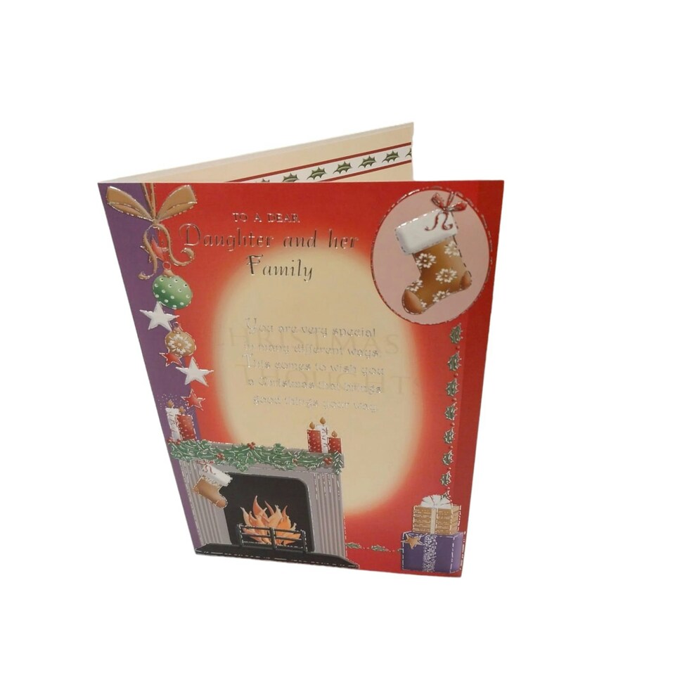 image 1 of To a Dear Daughter and Her Family Happy Christmas Card