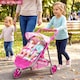 image 8 of BiBi Doll 3 Wheeler Twin Dolls Pink Pushchair Toy with Canopy & Basket For Up To 20" Dolls