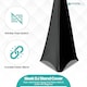 image 4 of Triple Sided Stretch Tripod Speaker DJ Stand Cover with Loop - 10pcs