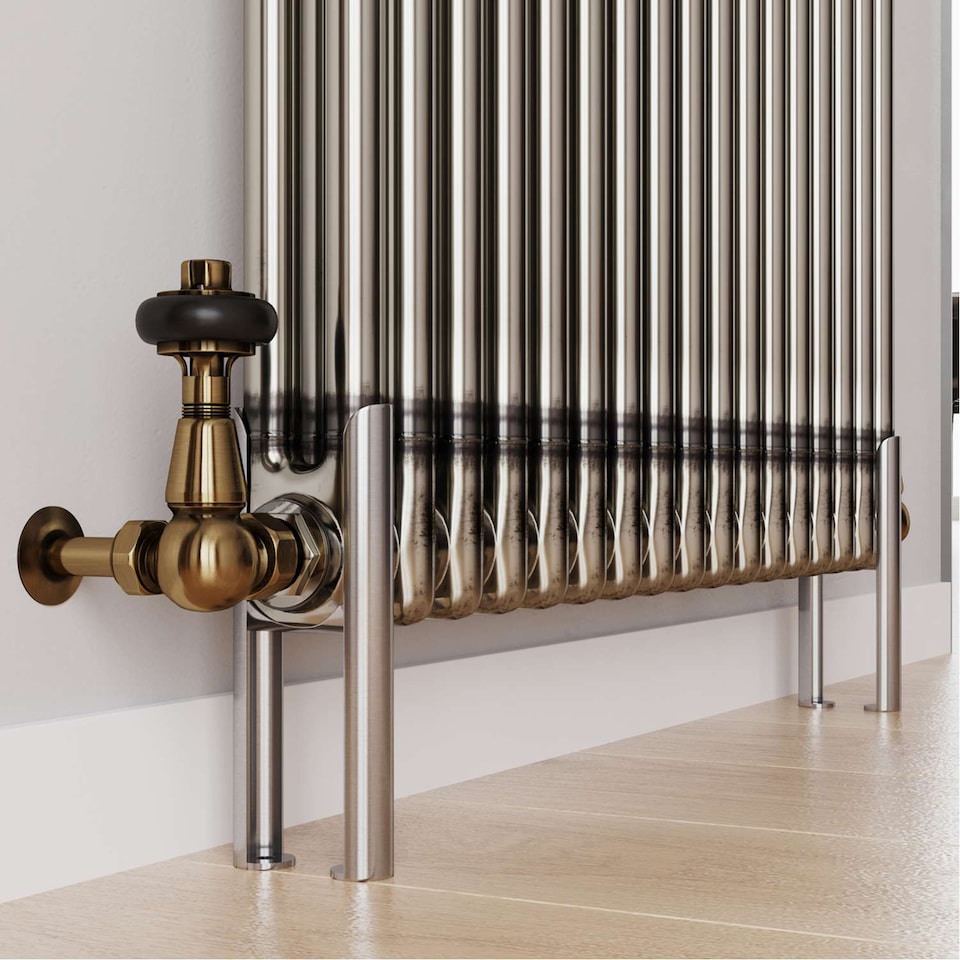 image 1 of Alpha - Column Radiator Feet - 2 Column Raw Metal