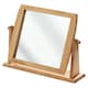 image 1 of Interiors By Premier Wooden Frame Swivel Mirror, Durable 25x28cm Pine Wood Tabletop Mirror, Natural Finish Cream