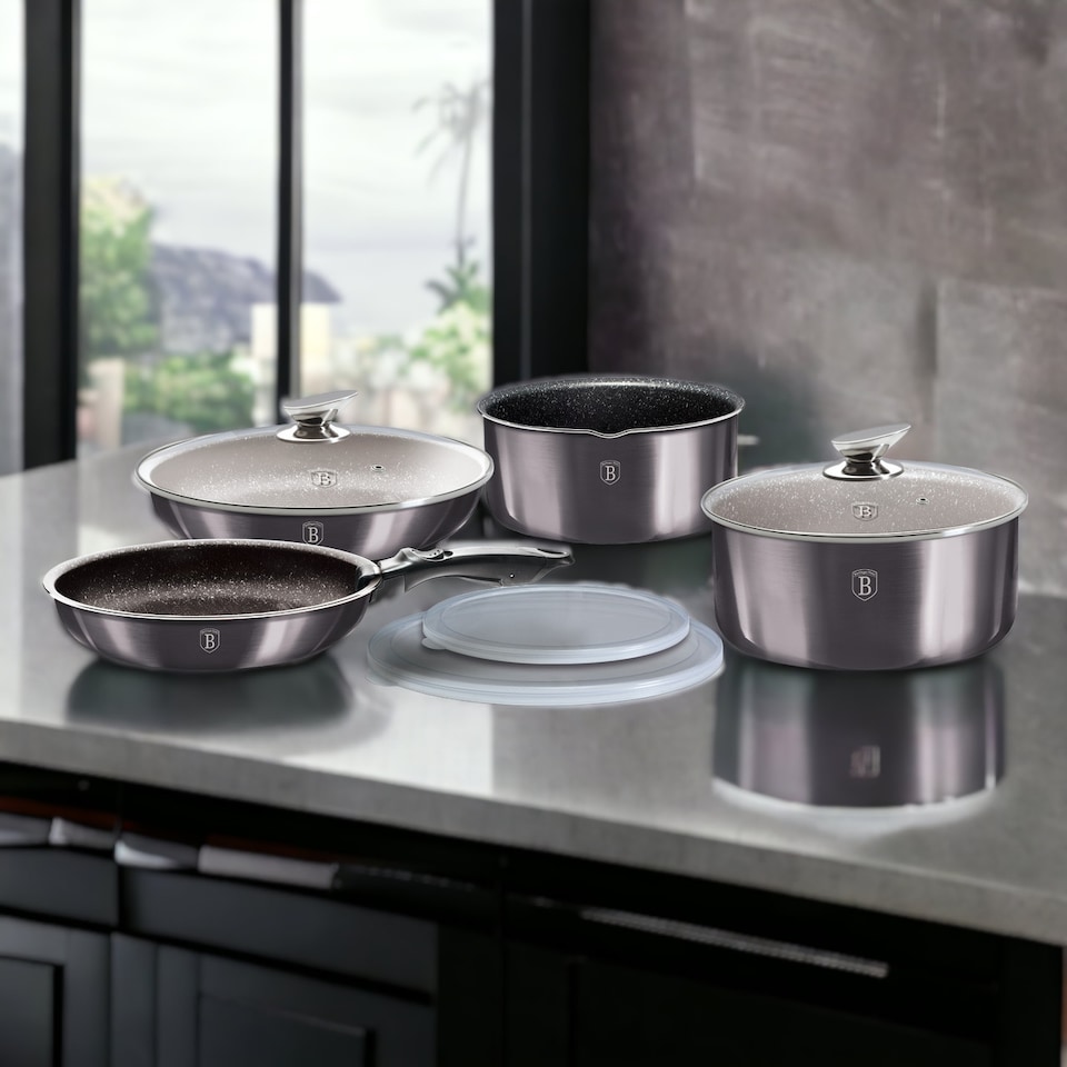image 1 of Berlinger Haus 9Pc Carbon Pro Cookware Set