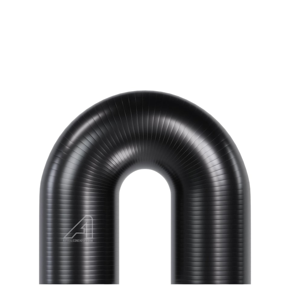 image 1 of Auto Silicone Hoses 54mm Black 180 Degree Silicone Elbow Hose Coupler Bend Pipe Connector Turbo Intercooler Radiator Coolant Air