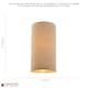 image 7 of Modern and Stylish Stitched Effect Taupe Linen Fabric Cylindrical 25cm Lampshade | Cream | 10"
