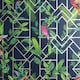 image 1 of Arthouse Deco Tropical Wallpaper - Navy/Gold - One Size Blue