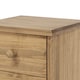 image 7 of Cotswold 2 Drawer Bedside Cabinet - Antique Waxed Pine, Traditional Rustic Country Design | Brown | Antique Waxed Pine | One Size | 1
