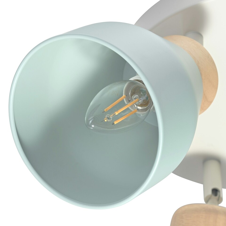image 1 of Modern Scandinavian Style Spot Ceiling Light in Grey and Dusk and Duck Egg Blue | Multi | Multi-coloured | 1
