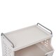 image 7 of Living and Home 4-Tier Foldable Rolling Laundry Sorter Basket Storage Rack | White | 4 Tier