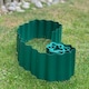 image 6 of Green Plastic Corrugated Garden Lawn Edging (9m x 15cm Roll) - 5 Rolls