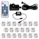 image 1 of Set of 20 - 30mm Stainless Steel IP67 Colour Changing LED Decking Kit | Chrome | Clear | 20