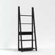 image 1 of Tiva Ladder Bookcase - MDF - L38.6 x W64 x H175.4 cm - Black | Black