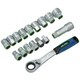image 5 of 3/8in and 1/2in Drive Go Through Go-Thru Metric Socket Set 10 - 24mm 17pc