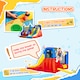 image 7 of Outsunny Kids Bouncy Castle with Slide Pool Trampoline Climbing Wall w Blower