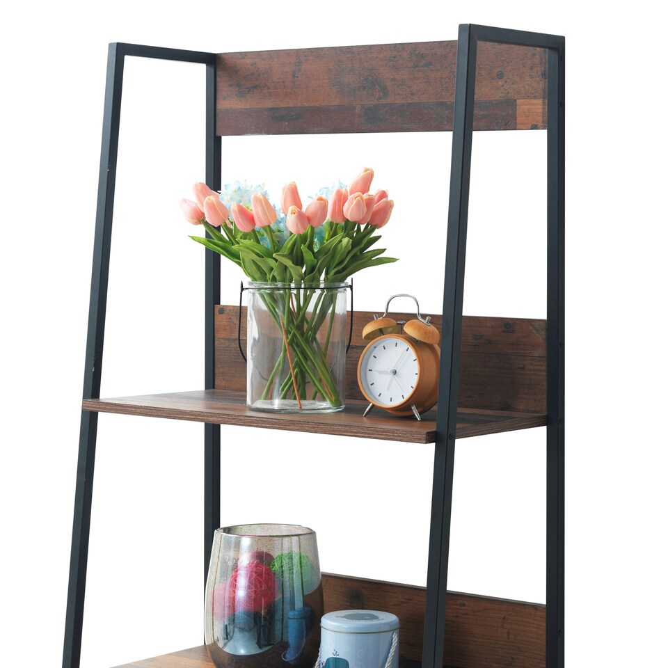 image 1 of Abbey Narrow Rustic Industrial Filling Cabinet Bookcase 4 Tier