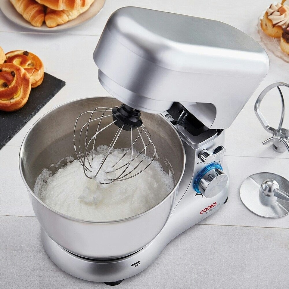 image 1 of Cooks Professional Stand Mixer | 1000W | 4.5 Litre Mixing Bowl | 8 Speed Settings | Silver