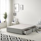 image 2 of Astoria Divan Bed Base with 2 Drawers & 30 Inch Diamante Headboard in Linen Fabric | Silver | Silver | Small Single