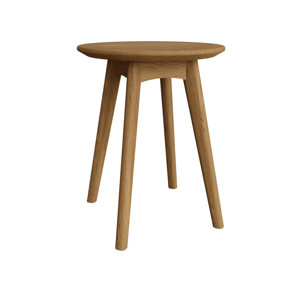 image 1 of Newark Ash Round Wine Table Brown