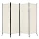 image 10 of COSTWAY 4 Panel 173cm Room Divider Folding Fabric Privacy Screen Wall Divider Indoor