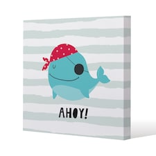 Ahoy! Whale (Canvas Print) / 46 x 46 x 4cm | Multi