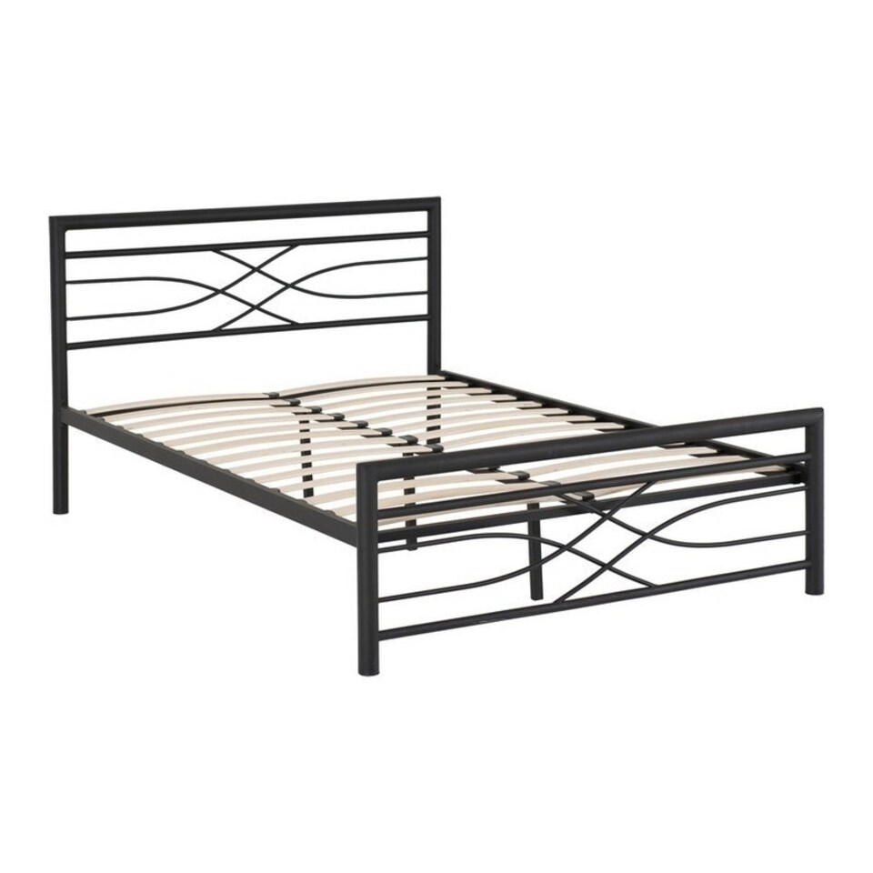 image 1 of Kelly 4 Feet 6 Inches Bed Frame - L200 x W145 x H97 cm - Black