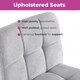 image 5 of Neo Cuban Bar Stool Grey Fabric Black Steel Base Set of Two