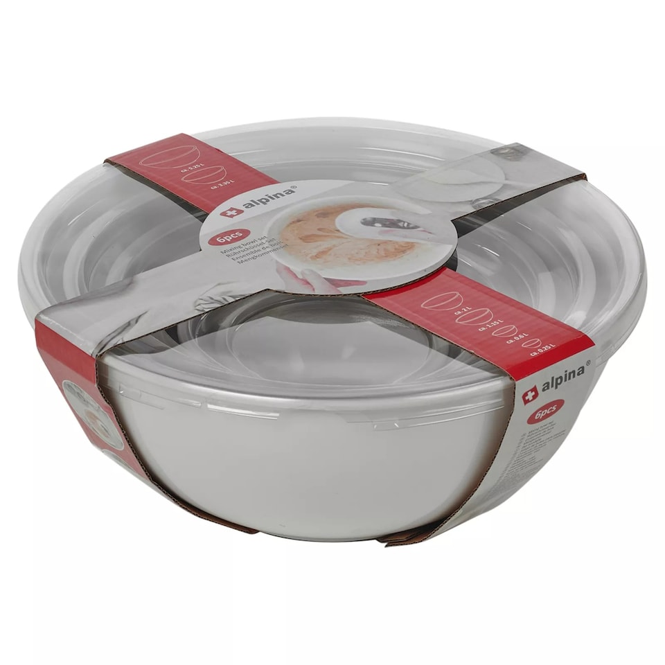 image 1 of 6 Pcs Mixing Bowl Measuring Pouring Set Kitchen Cooking Baking Food Ingredients