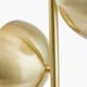 image 5 of Brushed Brass Metal and White Orb Dome Table Lamp