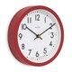 image 3 of Acctim Elstow Small Kitchen Wall Clock Quartz Retro Style 20cm Red | Clay