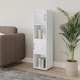 image 4 of 4 -Cube Tall Shelving Unit With Metal Doors White | White / Grey