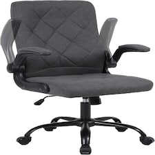 Ergonomic Computer Desk Chair with Flip-Up Armrest, 90-105 Degrees Reclining and 360 Swivel