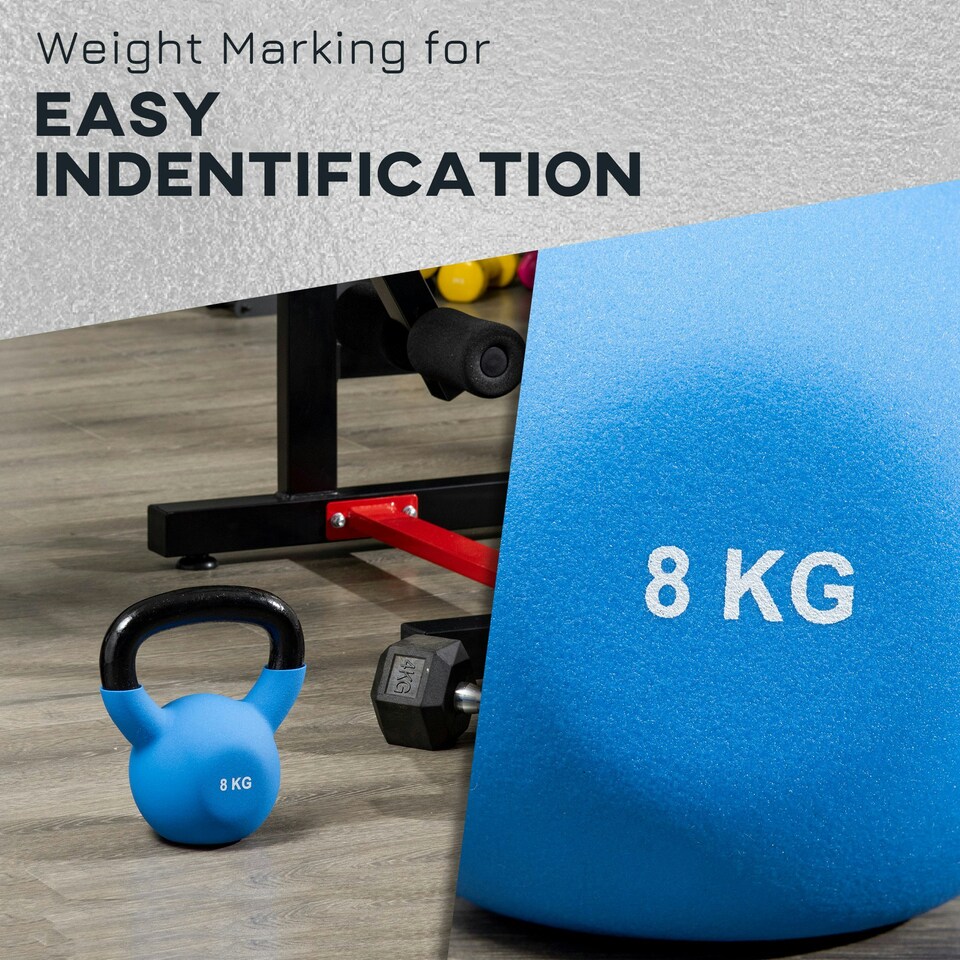 image 1 of HOMCOM Soft Kettlebell, Kettle Bell with Non-Slip Handle for Home Gym Weight Lifting and Strength Training 