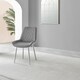 image 4 of Furniturebox 2x Pesaro Grey Velvet Silver Leg Luxury Dining Chairs