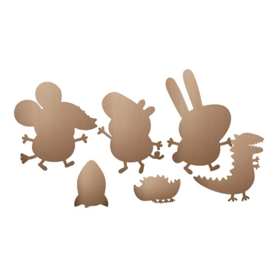 image 1 of George Pig| Edward Elephant & Richard Rabbit Wall Art Cardboard Cutout Signs - Pack of 6